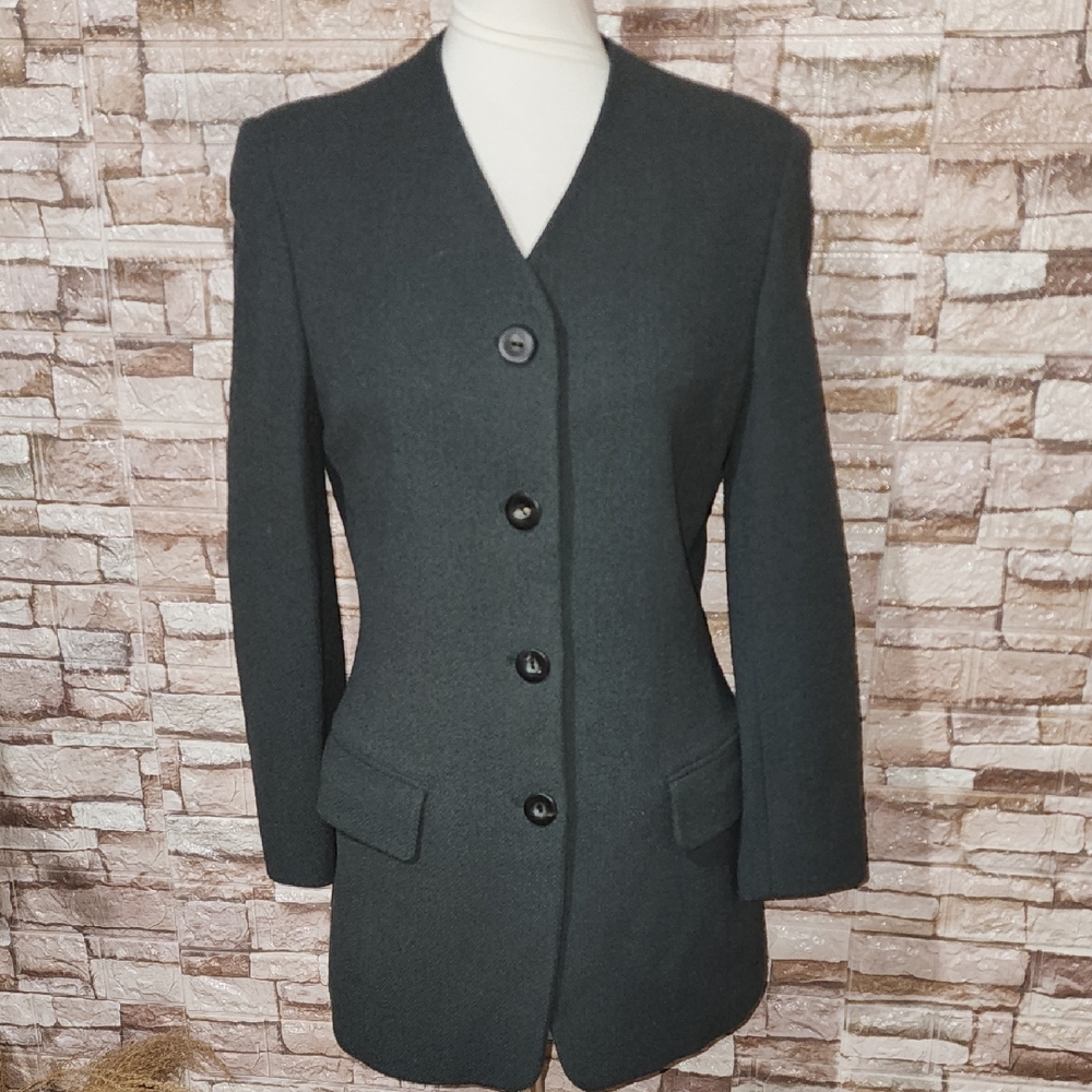 Les Copains Made In Italy Elegant Dark Green  Blazer Jacket Vintage